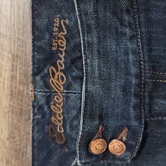 Brand NWT Eddie Bauer woman's jeans curvy fit size 10 bark blue color mint new - Picture 2 of 12